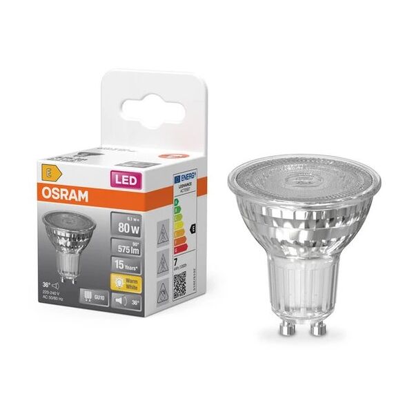 LAMP LED PAR16 6.1/6.5W GU10 2700K 575LM