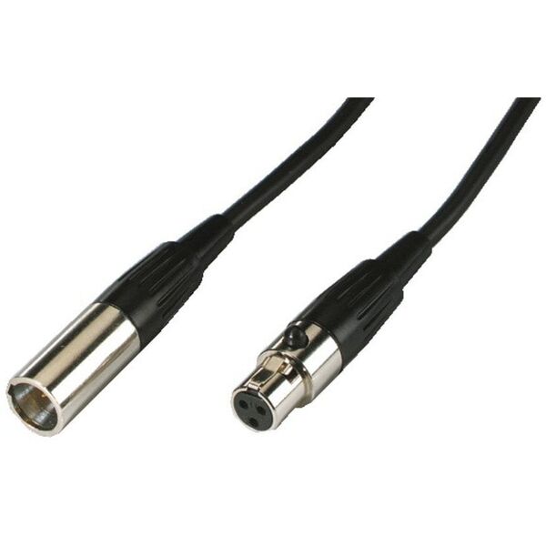 Monacor MCM-500/SW XLR Kabel [1x Mini-XLR-stik - 1x Mini-XLR-tilslutning] 5 m Sort