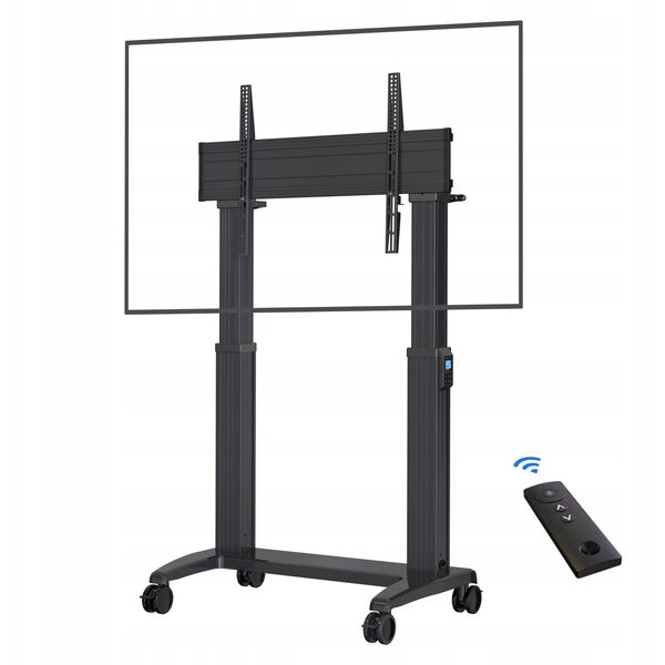 GF100B - Profesjonalny elektryczny mobilny stojak TV wózek do telewizorów LCD LED 75&quot| - 100&quot|