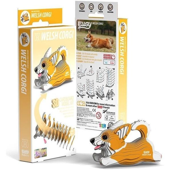 Pies Corgi Eugy. Eko Układanka 3D