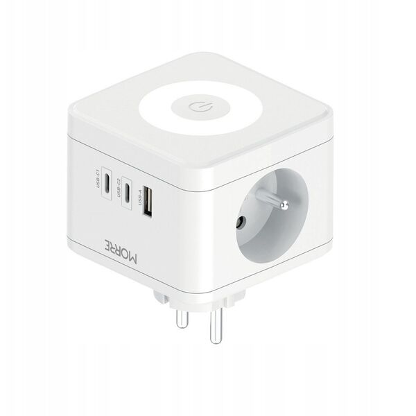MORRE ROZGAŁĘZIACZ KOSTKOWY 2G,USB,2xUSB-C +LAMPKA