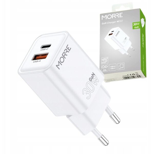MORRE ŁADOWARKA USB/USB-C 30W BIAŁA