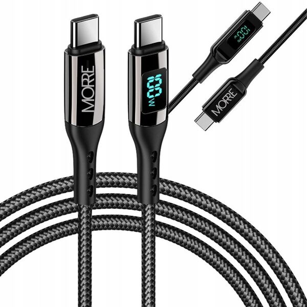 MORRE KABEL DO ŁADOWARKI USB-C 100W 1,5m Z WYŚWIETLACZEM LED