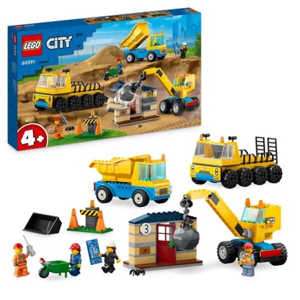 Lego City Construction Vehicles And Crane With Wrecking Ball (60391) (LGO60391) έως 12 άτοκες Δόσεις