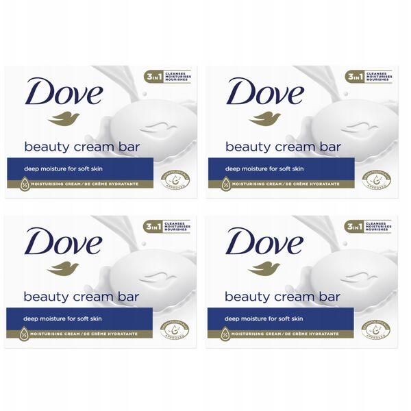 Dove  Dove, Beauty, Kremowe mydło, 4x 90g