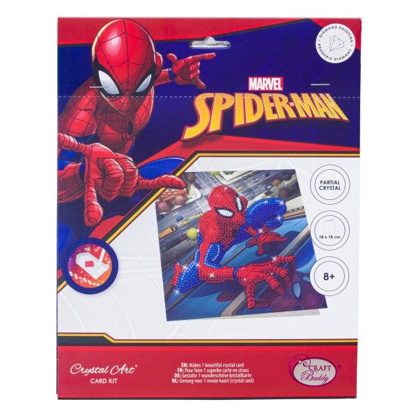 SPIDER-MAN Crystal Art Card Spiderman, 18 x 18 cm