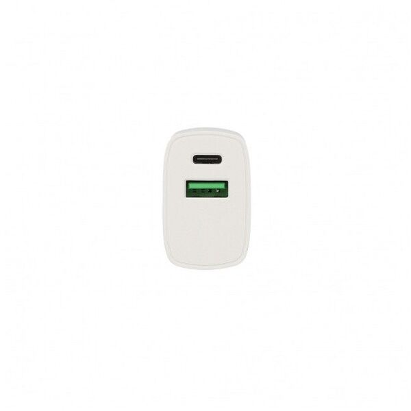 Φορτιστής Τοίχου SEEK TOTI 20W Type-C + USB A, Λευκός