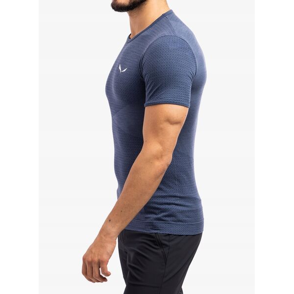 Koszulka Salewa Zebru Medium Warm AMR T-Shirt - dark denim rozmiar: xl