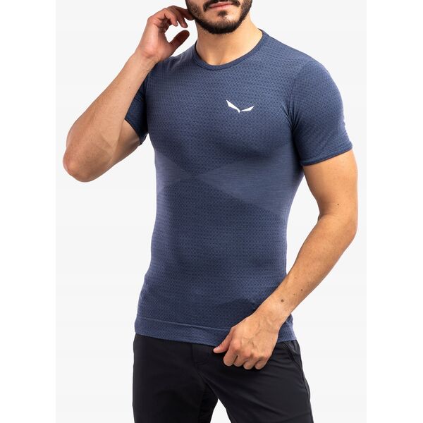 Koszulka Salewa Zebru Medium Warm AMR T-Shirt - dark denim rozmiar: xl