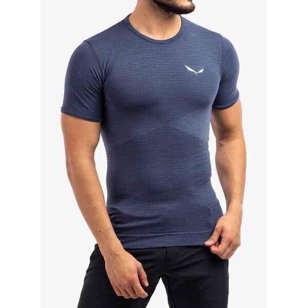 Koszulka Salewa Zebru Medium Warm AMR T-Shirt - dark denim rozmiar: xl