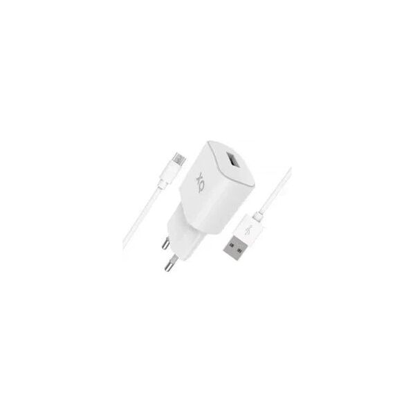 Oplader XQISIT Travel Charger 2.4A, 12W Single USB EU- Micro US White (38079) standard