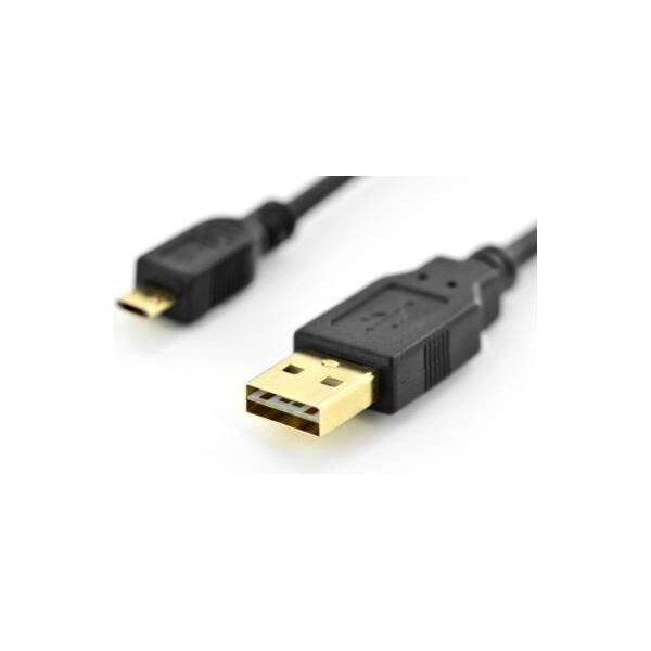 Kabel USB Digitus USB-A - microUSB 1.8 m Czarny (AK-300122-018-S)
