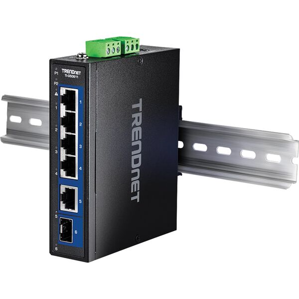 TRENDnet 6-Port Industr. 2.5G DIN-Rail Switch with 10G Ports