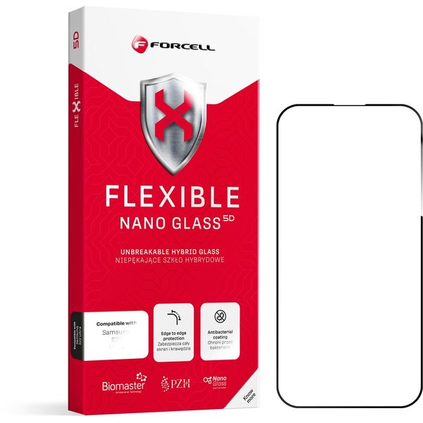 Szkło hybrydowe do iPhone 17 AIR Forcell Flexible 5D czarne