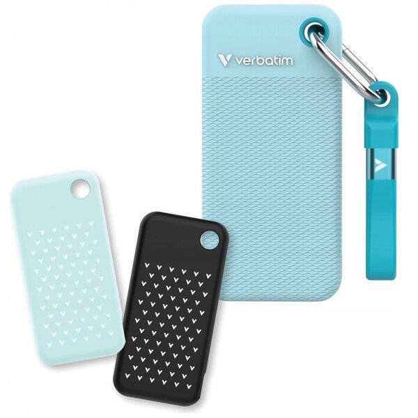 External Drive Verbatim Pocket SSD 2TB USB-C 3.2 gen.2 black-polar blue 32325