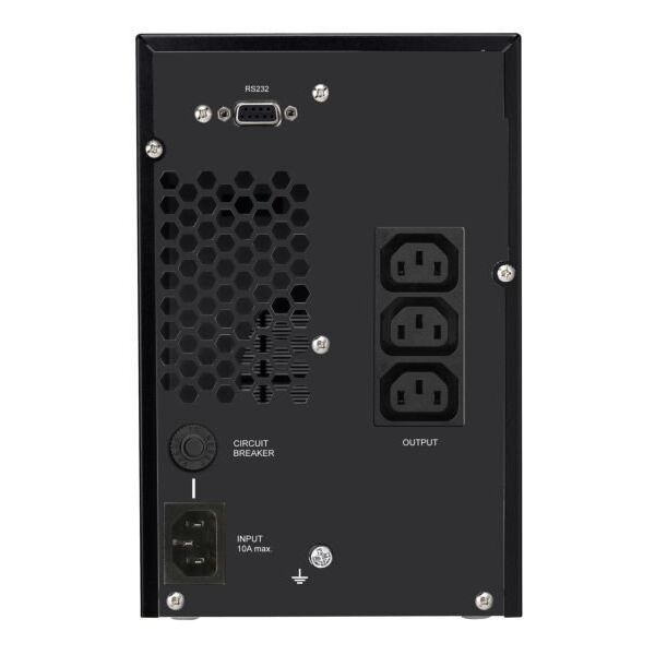 Infosec E4 Value 1000 zasilacz UPS Podwójnej konwersji (online) 1 kVA 3 x gniazdo sieciowe