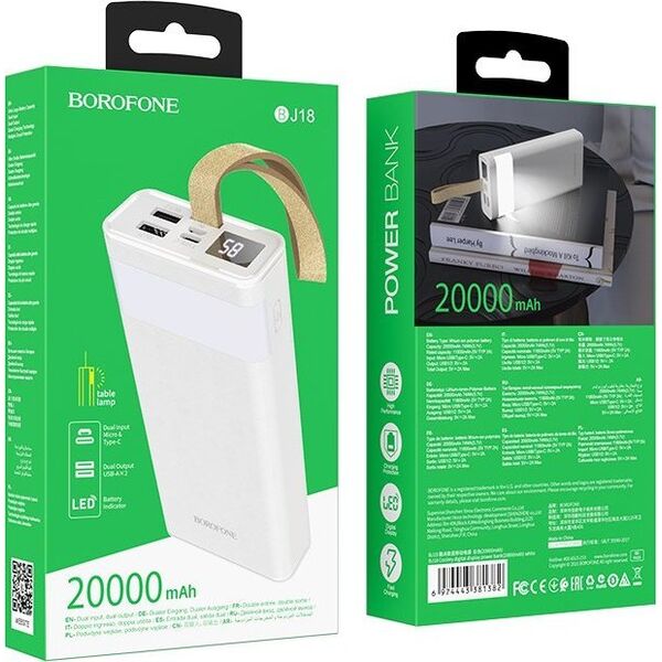 Powerbank Borofone BJ18 20000mAh Biały