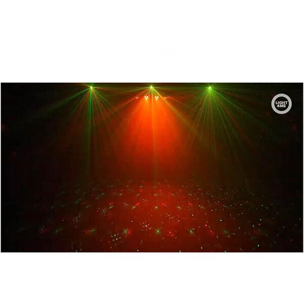 LIGHT4ME BELKA LED PAR DERBY LASER multiefekt świetlny zestaw oświetlenie disco