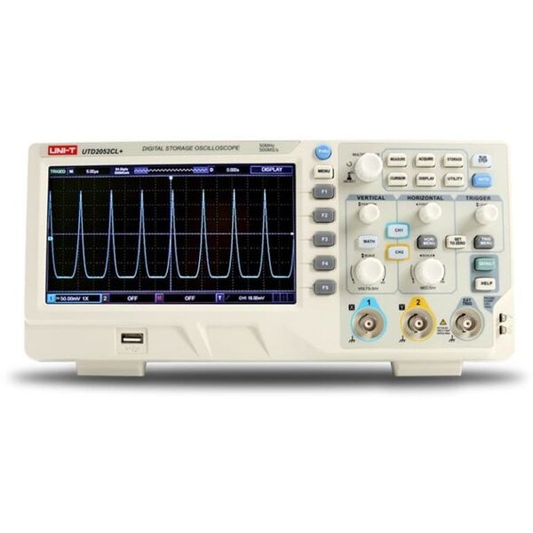 Παλμογράφος 2 καναλιών, 50MHz, 500MSa/s, 64kpts, 5000wfms/s, UNI-T