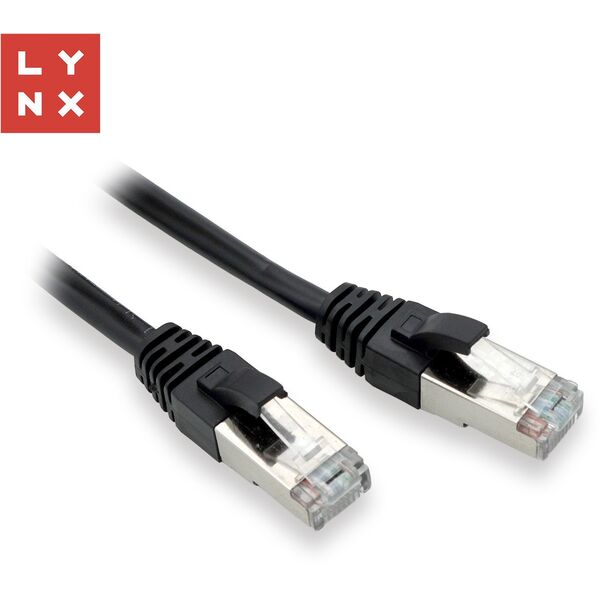 LYNX FTP patch kabel Cat5e PVC, CCA, 3m, černý