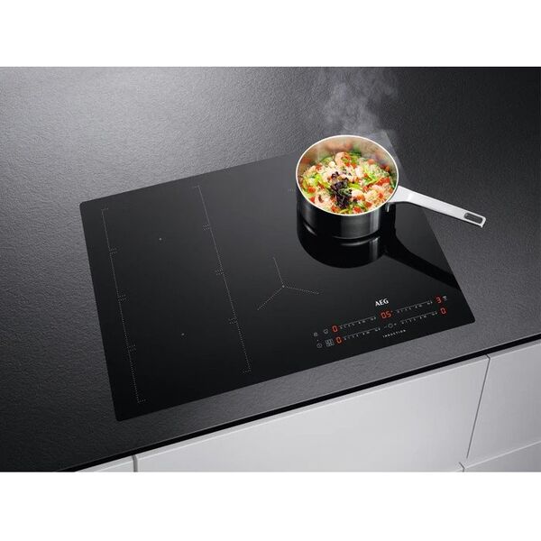 Induction hob AEG IKE74471IB, installed only in a stone-type worktop
