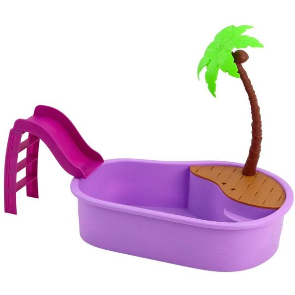 Zestaw Lalka Anlily Na Plaży Basen Palma Akcesoria 8 el. EDUKAMP