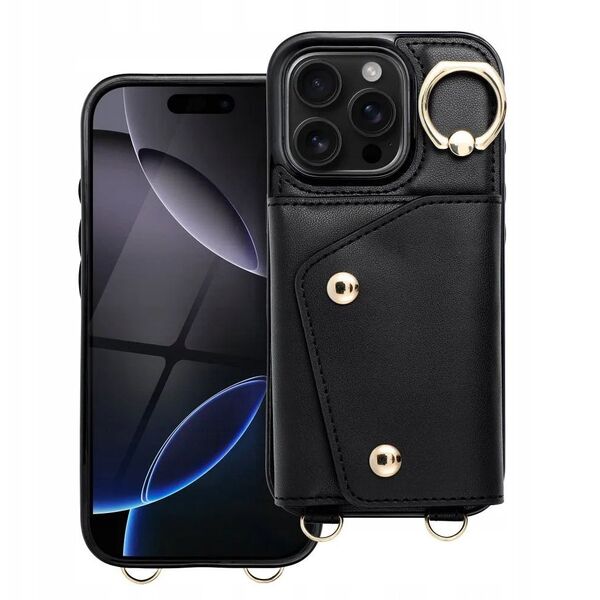 Futerał portfel WONDER dla IPHONE 16 PRO czarny