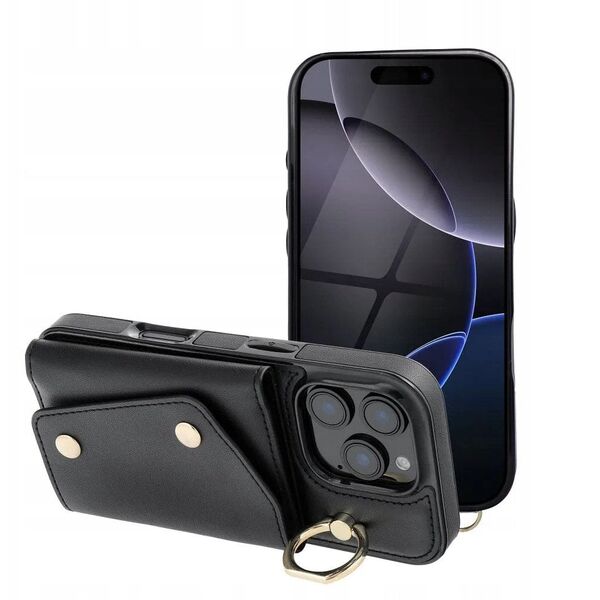 Futerał portfel WONDER dla IPHONE 16 PRO MAX czarny