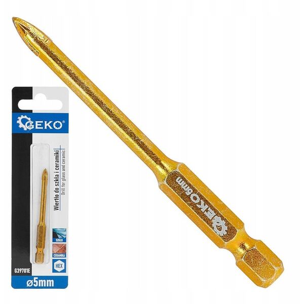 Wiertło do szkła i ceramiki HEX 5mm (500)