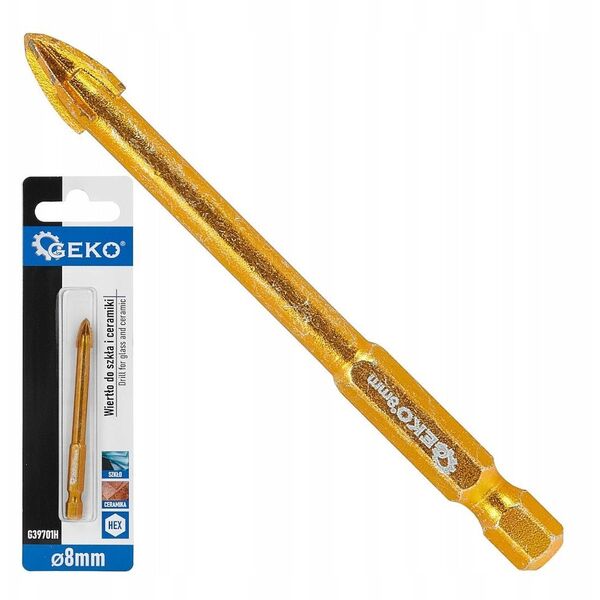 Wiertło do szkła i ceramiki HEX 8mm (500)