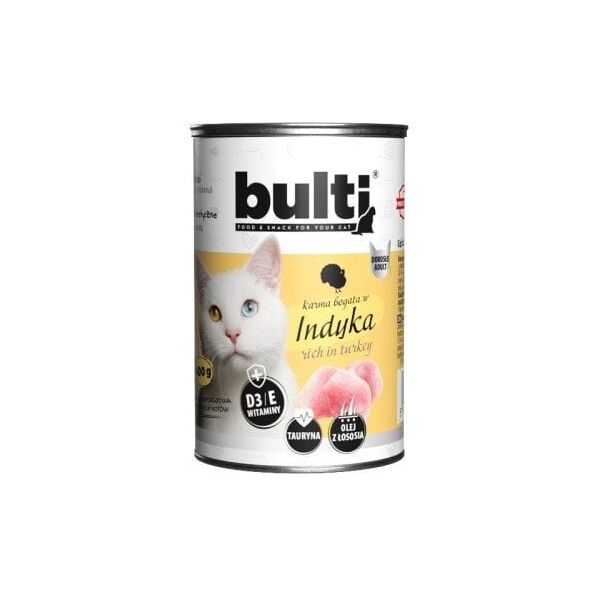 BULTI mielonka bogata w indyka dla kota 400g