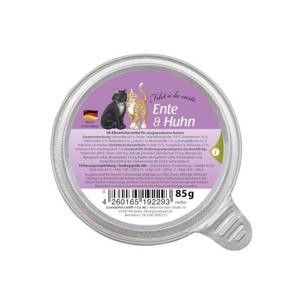 GranataPet Filet a la carte kaczka z kurczakiem karma mokra dla kota 85g