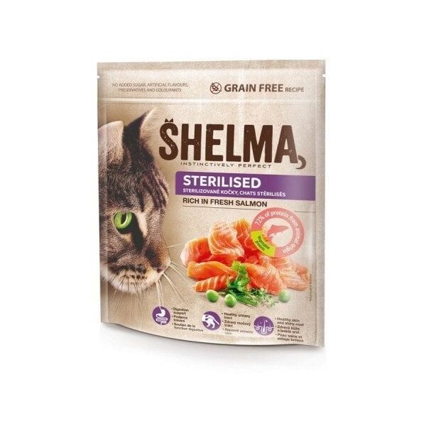 SHELMA karma sucha dla kotów sterylizowanych. Z łososiem 1.4kg