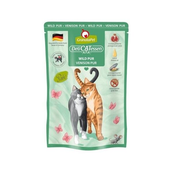 GranataPet DeliCatessen mokra karma z dziczyzną, saszetki dla kota 85g