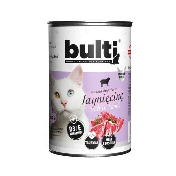 BULTI mielonka bogata w jagnięcinę dla kota 400g