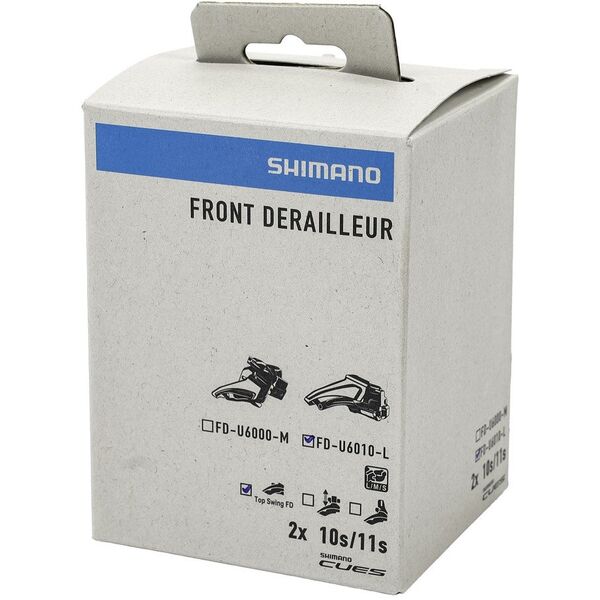 Przerzutka przednia Shimano Cues FD-U6010-L 2x10/11-rz, 28,6/31,8/34,9 mm, Top Swing, 46T