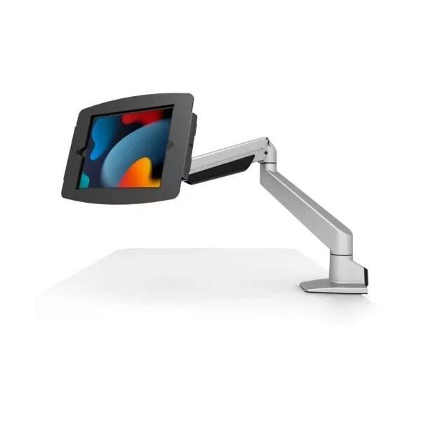 Compulocks iPad Mini 8.3" Space Enclosure Articulating Arm Mount - Befestigungskit (Gelenkarm, Gehause) - fur Tablett - verriegelbar - hochwertiges Aluminium - Schwarz, Silber - Bildschirmgrosse: 21.1 cm (8.3") - Tischmontage, auf Konsole montierbar