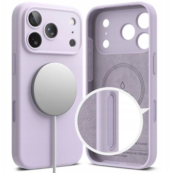 Etui Ringke Silicone Magnetic MagSafe do Apple iPhone 17 Pro Light Purple