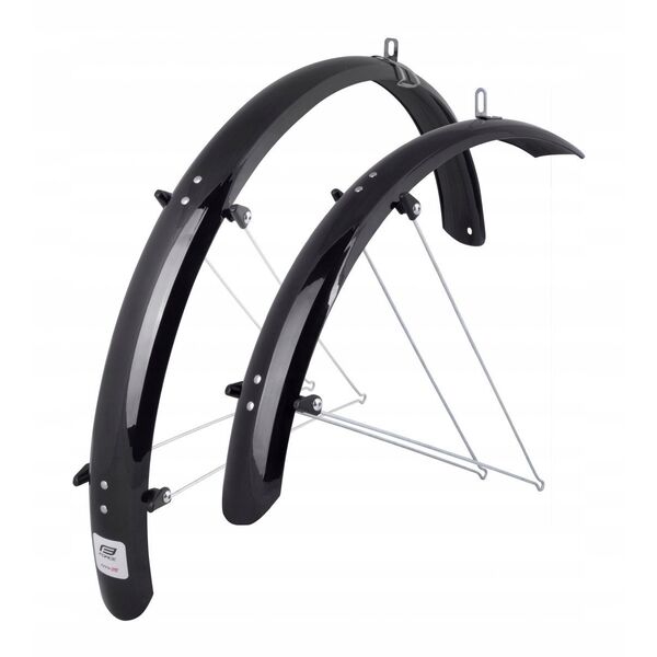 Skydeliai FORCE Aluflex 26" su usais (PET plastikas, juodi)