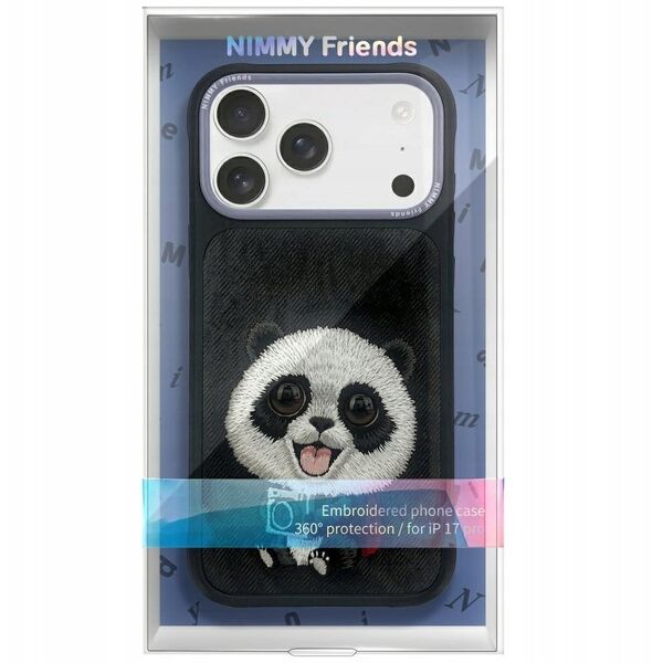 Etui Nimmy Big Eyed Pet 2.0 Panda do iPhone 17 Pro Max czarny