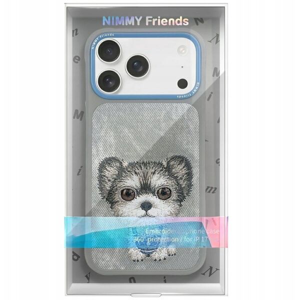 Etui Nimmy Big Eyed Pet 2.0 Dog do iPhone 17 szary
