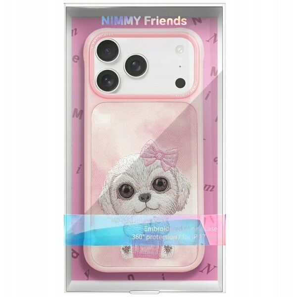 Etui Nimmy Big Eyed Pet 2.0 Dog do iPhone 17 różowy