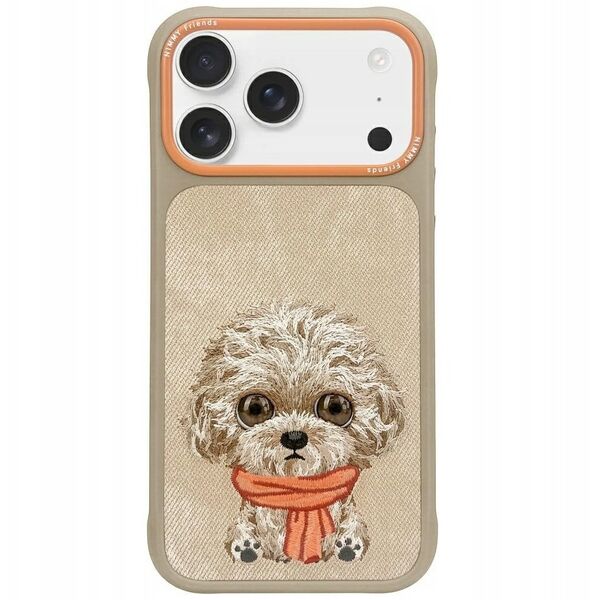 Etui Nimmy Big Eyed Pet 2.0 Dog do iPhone 17 Pro beżowy