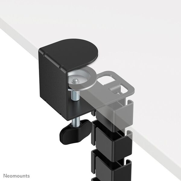 NEOMOUNTS Cable Spine Organizer for sit/stand desk frames clamp mounted black