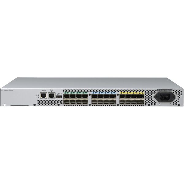 HPE SN3600B 32Gb 24/8 8-port 16Gb Short Wave SFP+ Fibre Channel Switch - Switch - managed - 8 x 16Gb Fibre Channel SFP+ + 16 x 32Gb Fibre Channel SFP+ Ports on Demand - an Rack montierbar - AC 100 - 240 V