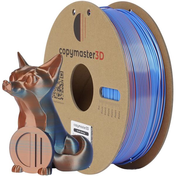 Copymaster3D Duo-Silk filament for 3D printer, 1.75 mm, blue/orange
