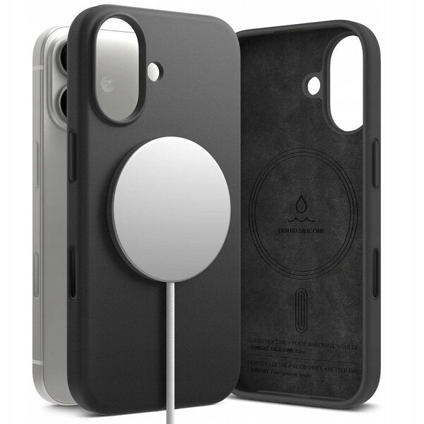Etui Ringke Silicone Magnetic MagSafe do Apple iPhone 17 Black