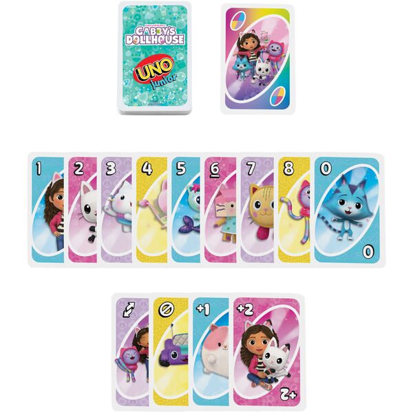 UNO Junior Koci Domek Gabi Gra karciana dla dzieci JLH17