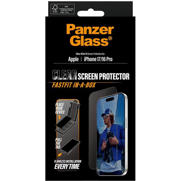 SCREEN PROTECTOR W. BLACK FRAME