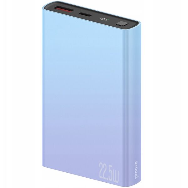 Mocny Powerbank Podróżny 2w1 10000mah 22.5w Usb Usb-a + Usb-c Type-c Proove / Pbf122120009 / Hyper Flux Plus / Niebieski
